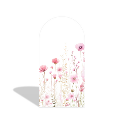 Flower Happy Birthday Party Arch Backdrop Wall Cloth Cover