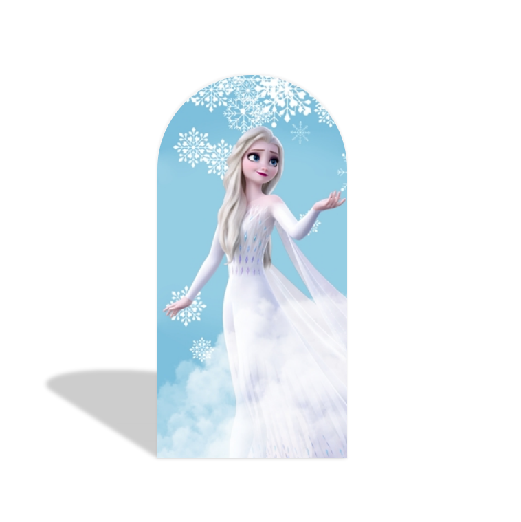 Frozen Anna Elsa Princess Birthday Party Arch Backdrop Wall Cloth Cover
