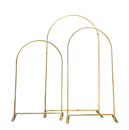 Gold Aluminum Alloy Tube Arch Backdrop Stand For Birthday Baby Shower Wedding Party Decoration