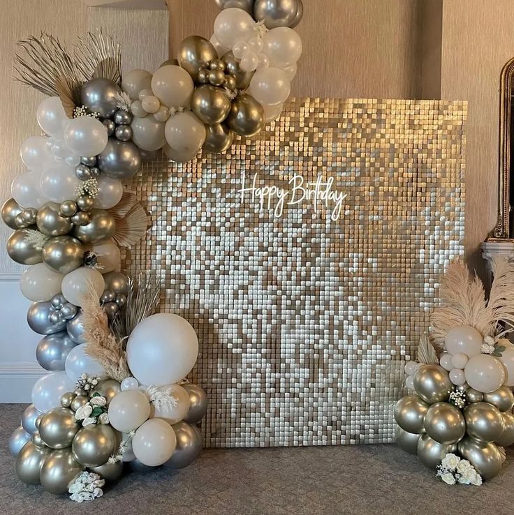 Sliver Sequin Shimmer Backdrop Wall Panels For Birthday Wedding Party Event Decoration