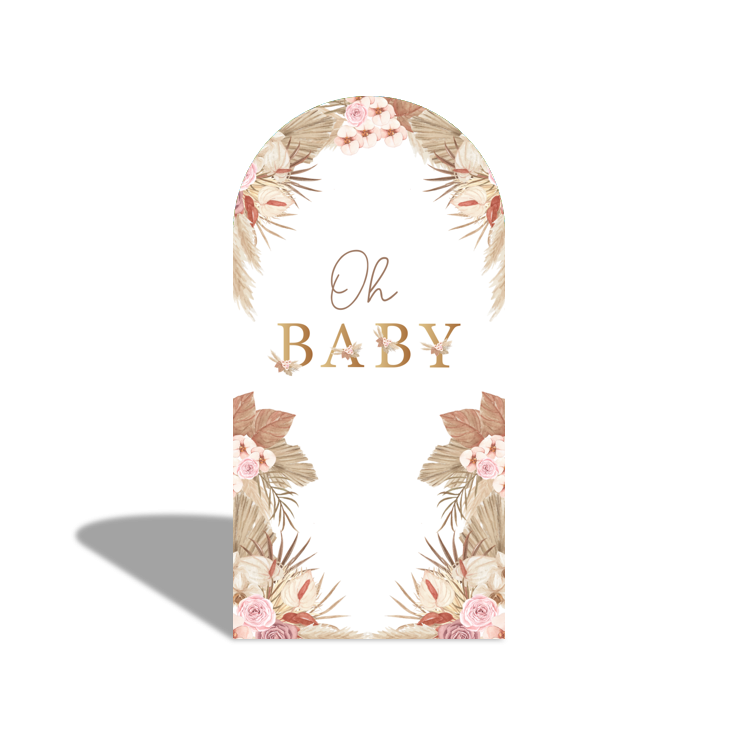 Boho Teddy Bear Pregnancy Mather Baby Shower Party Arch Backdrop Wall Cloth  Cover
