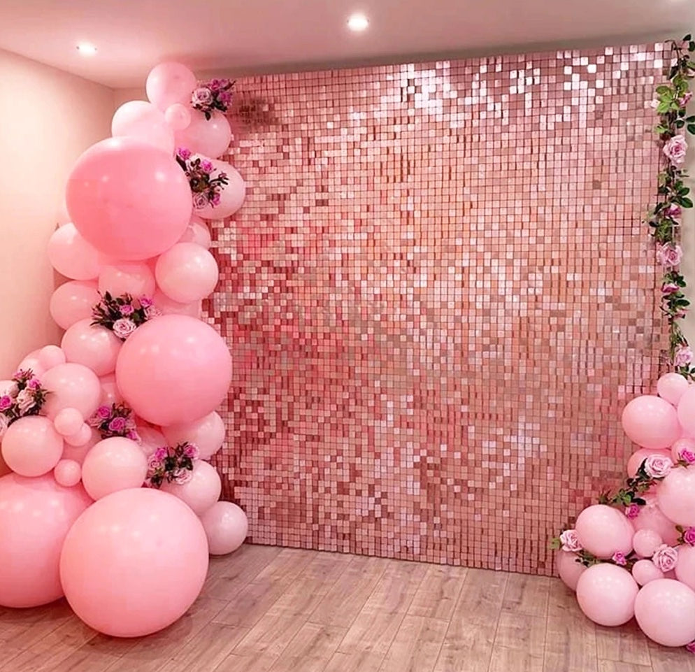 Shimmer Sequin Wall Birthday Party Photo Booth Backdrop- Various colors available Pink Gold Green Sliver White