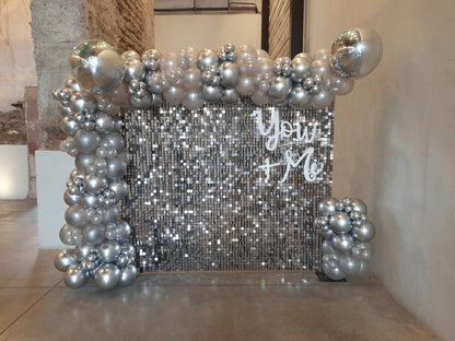 Shimmer Sequin Wall Birthday Party Photo Booth Backdrop- Various colors available Pink Gold Green Sliver White