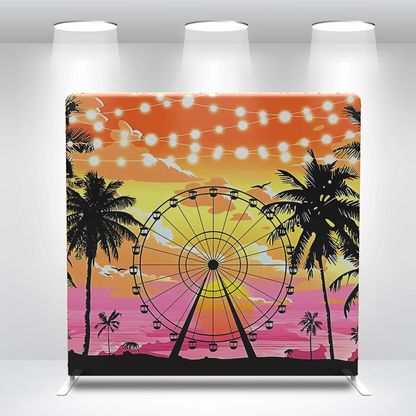 Custom 10x8ft 8x8ft Pillow Case Photo Booth Straight Backdrop Wall Cover With Stand For Birthday Wedding Baby Shower Party Event