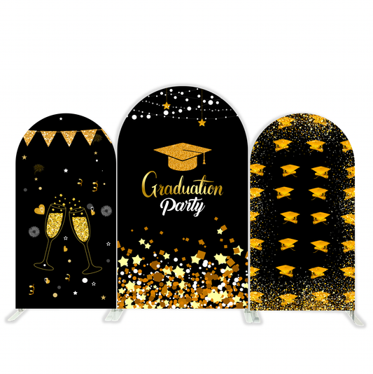 Graduation Grads Party Arch Backdrop  Wall Cloth Cover