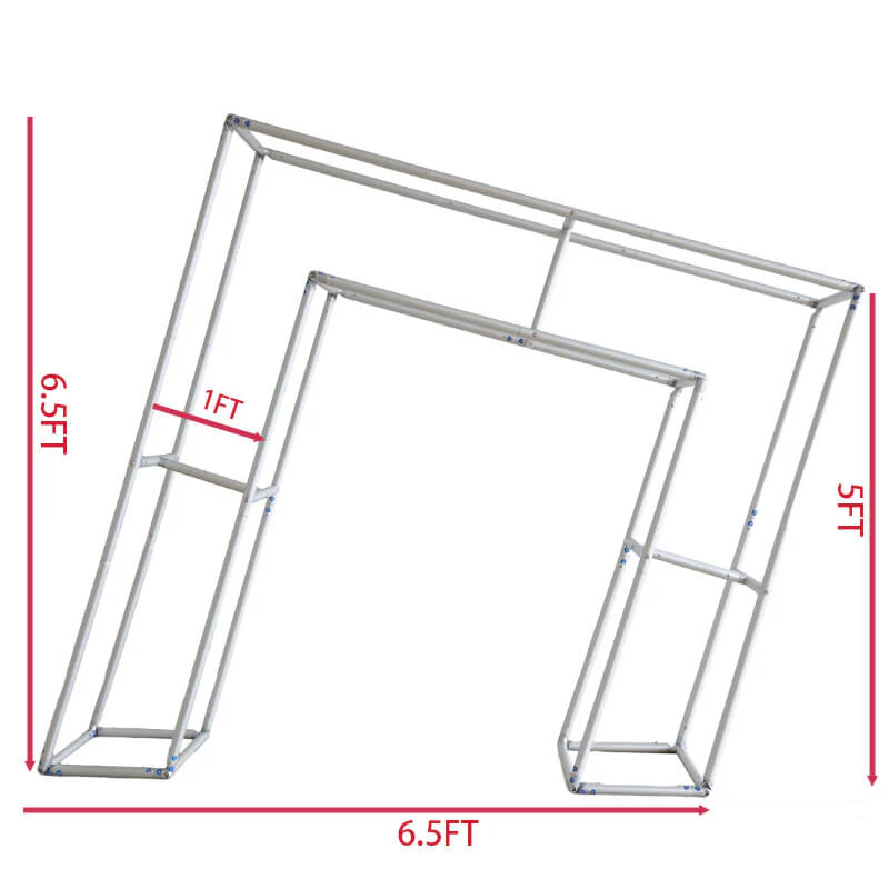 Aluminum Alloy Tube 3D Arch Backdrop Stand For Birthday Wedding Party Decoration