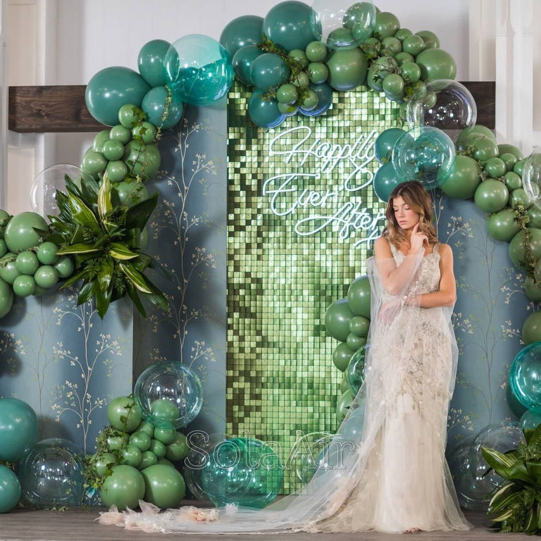 Shimmer Sequin Wall Birthday Party Photo Booth Backdrop- Various colors available Pink Gold Green Sliver White
