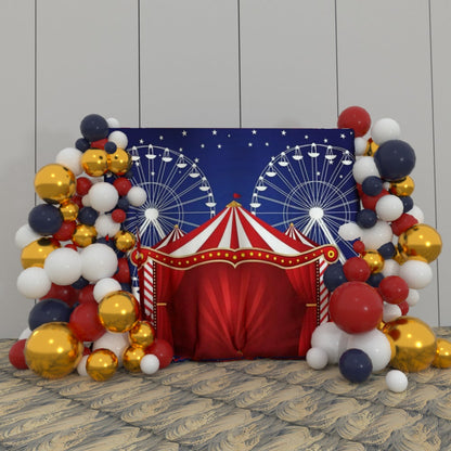Circus Theme Party Decoration Fabric Backdrop