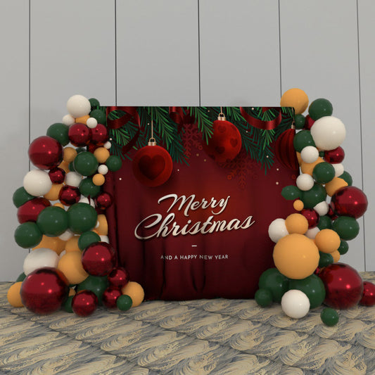 Merry Christmas Decoration Fabric Backdrop