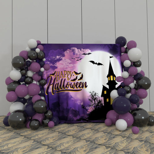 Happy Halloween Decoration Fabric Backdrop