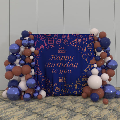 Happy Birthday Party Decoration Fabric Backdrop
