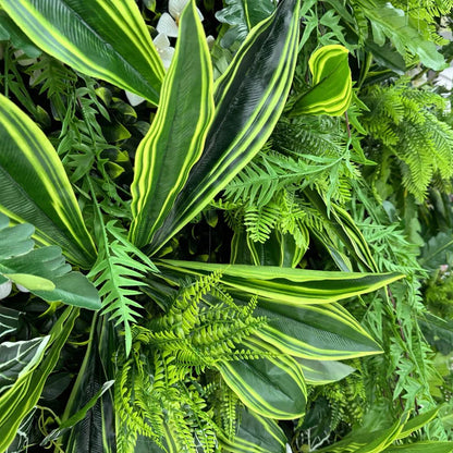 Handmade Artificial Cloth Curtain Tropical Green Palm Plant Wall For Birthday Baby Shower Wedding Backdrop Decoration Outdoor Event Party Decor Props