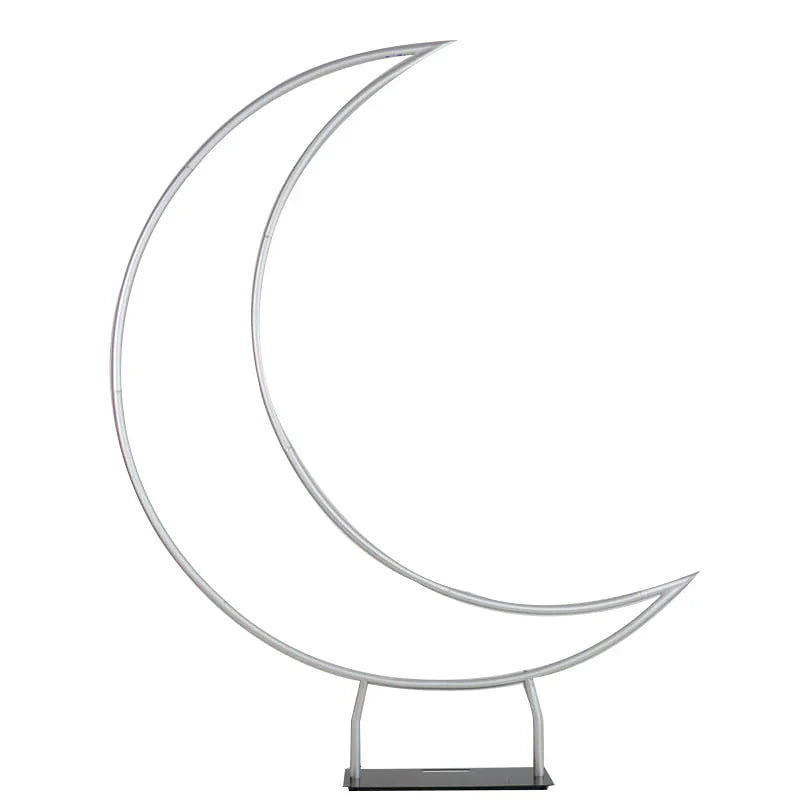 6.5ft Crescent Half Moon Shape Arch Backdrop Stand For Wedding Birthday Baby Shower