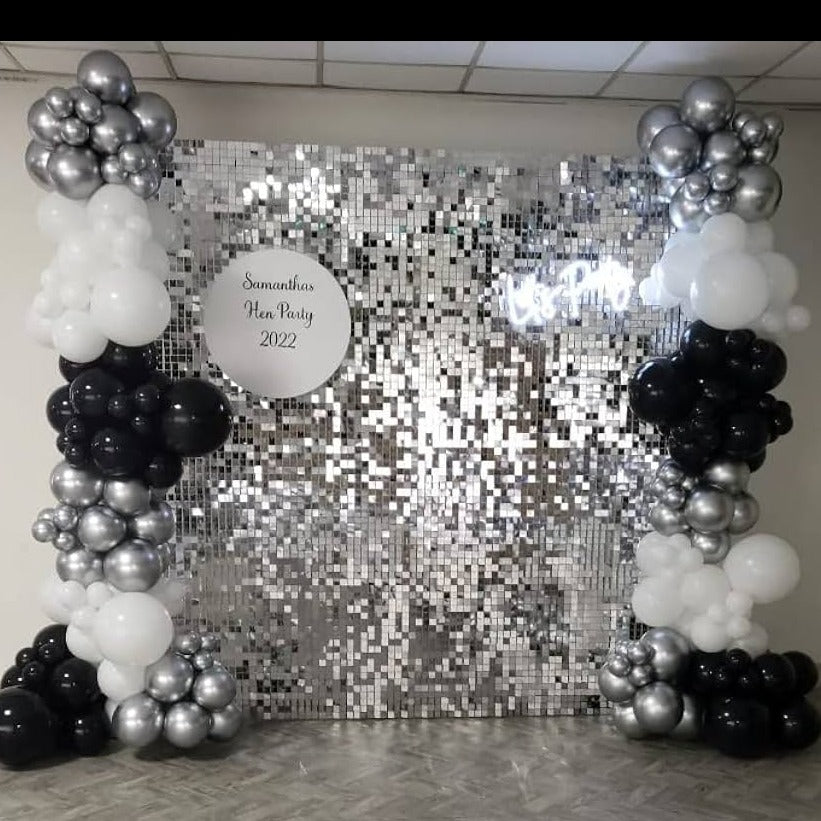 Sliver Sequin Shimmer Backdrop Wall Panels For Birthday Wedding Party Event Decoration