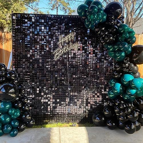 Black Sequin Shimmer Backdrop Wall Panels For Birthday Wedding Baby Shower Bridal