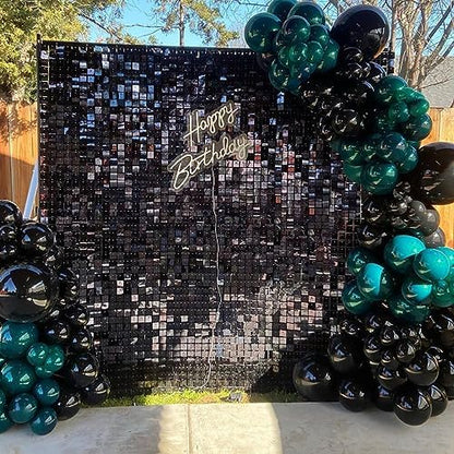 Black Sequin Shimmer Backdrop Wall Panels For Birthday Wedding Baby Shower Bridal