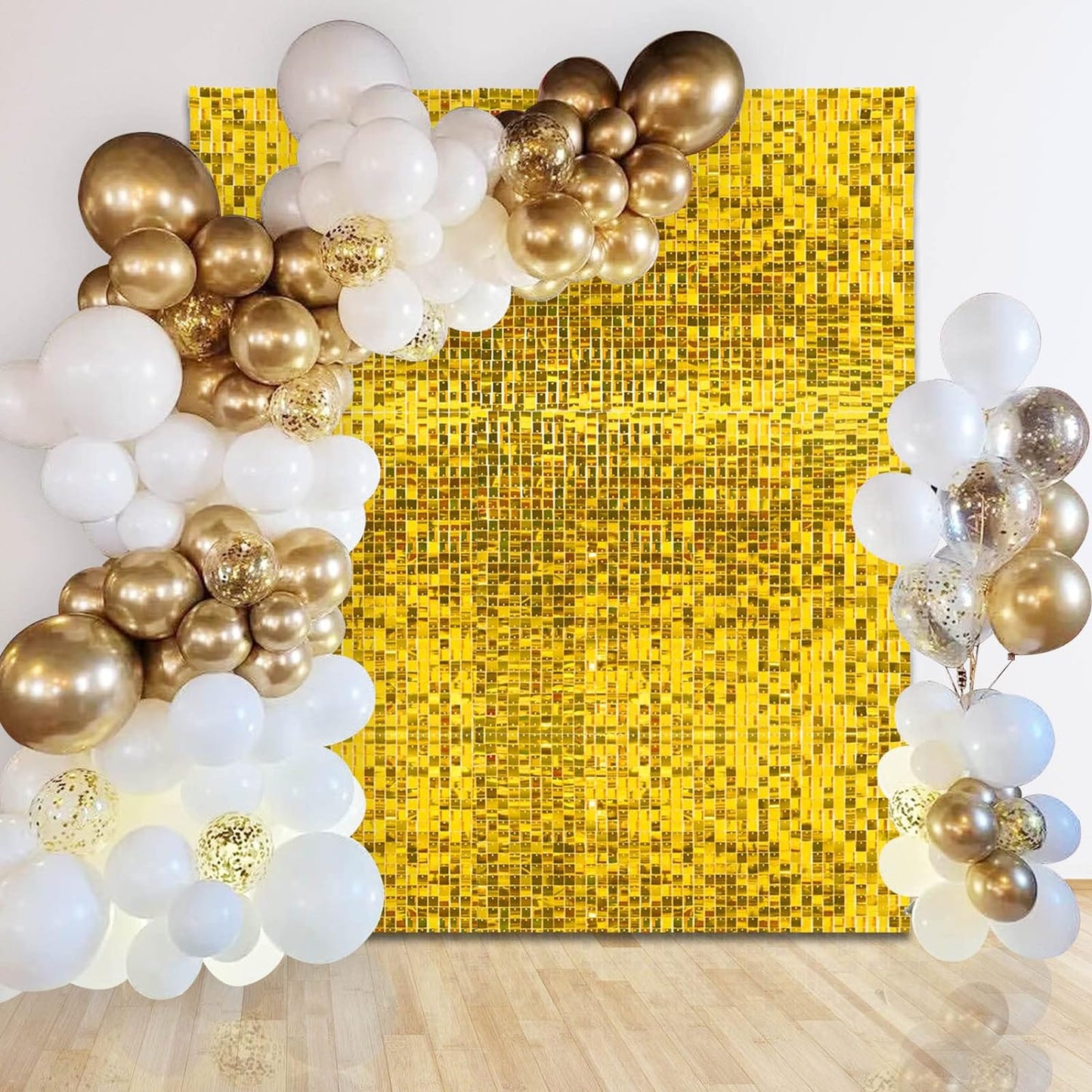 Gold Shimmer Sequin Backdrop Wall Panels For Birthday Wedding Baby Shower Bridal