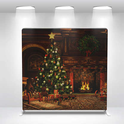 Merry Christmas Decoration Pillow Case Photo Booth Backdrop Wall Cover With Stand