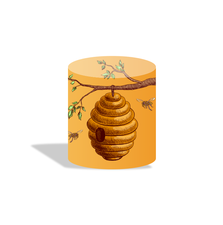 Winnie the poor birthday party decoration arch backdrop cover plinth cylinder pedestal cover