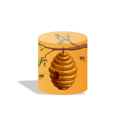Winnie the poor birthday party decoration arch backdrop cover plinth cylinder pedestal cover
