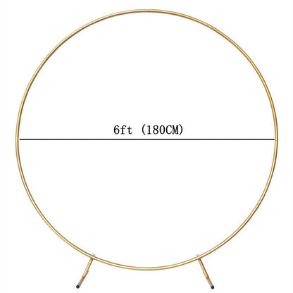 Custom Gold Aluminum Alloy Material Round Backdrop Stand And Cover