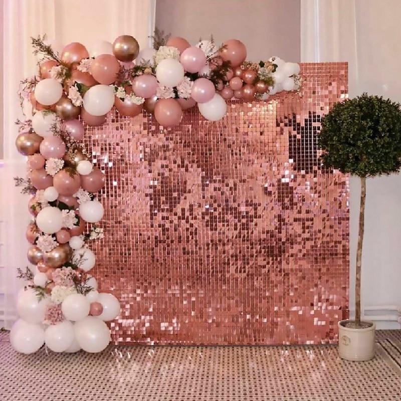 Shimmer Sequin Wall Birthday Party Photo Booth Backdrop- Various colors available Pink Gold Green Sliver White
