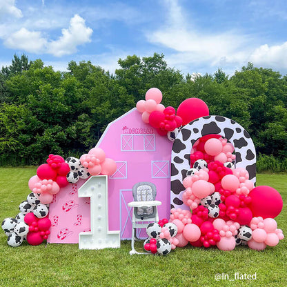 7x7ft Farm House Barn Arch Backdrop Wall Cover Stand For Birthday Baby Shower Party Decoration