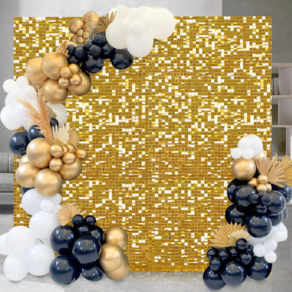 Gold Shimmer Sequin Backdrop Wall Panels For Birthday Wedding Baby Shower Bridal