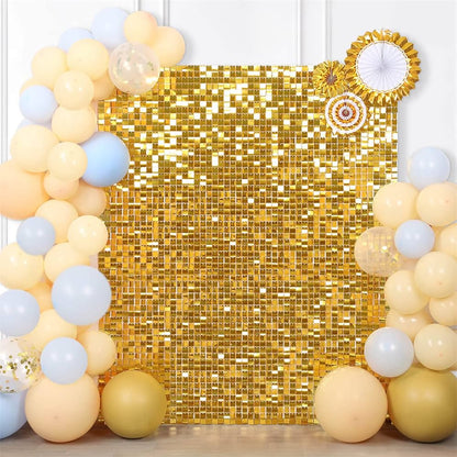 Gold Shimmer Sequin Backdrop Wall Panels For Birthday Wedding Baby Shower Bridal