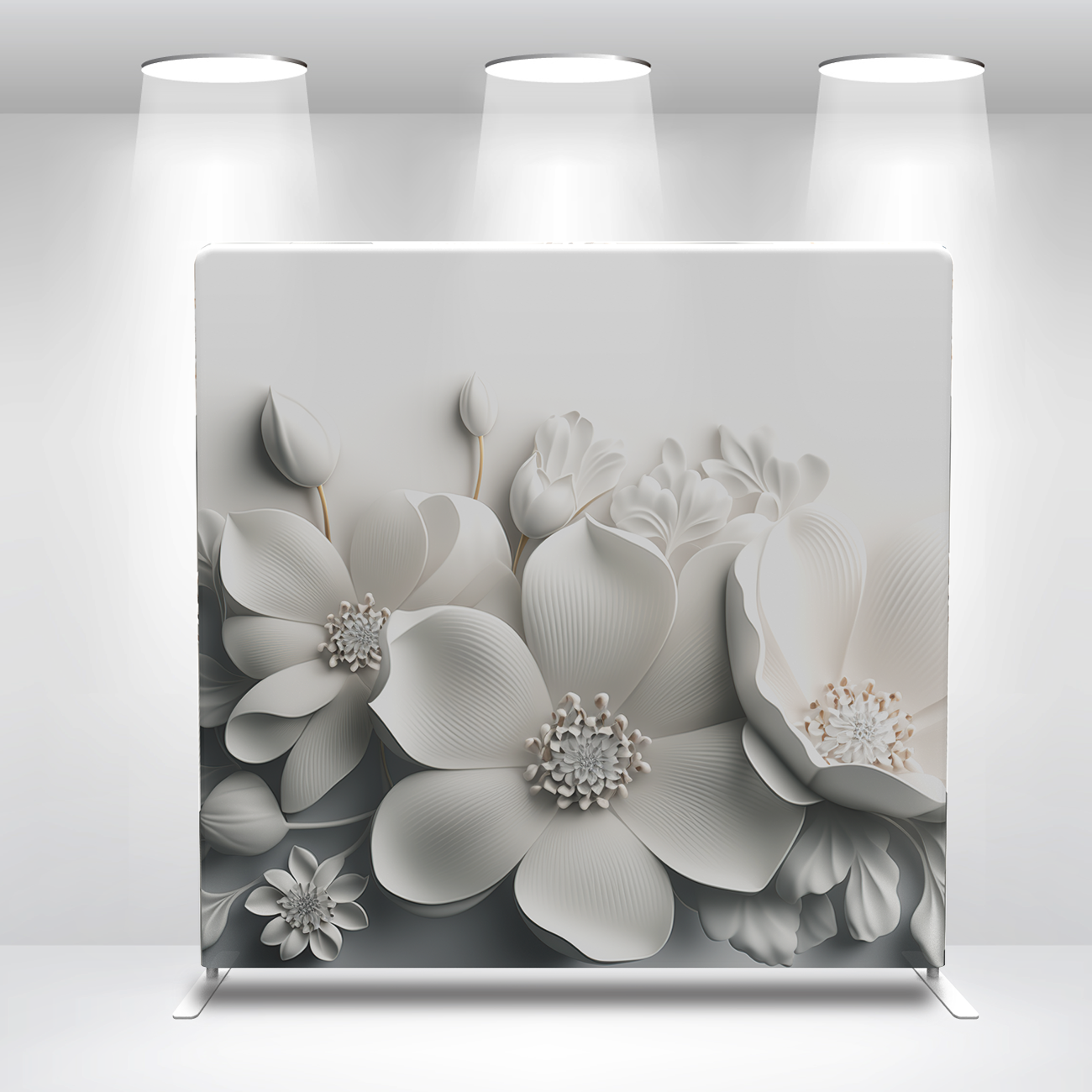 3D Flower Pillow Case Photo Booth Straight Backdrop Wall Cover With Stand For Birthday Party Photography Photo Shoot Studio Props