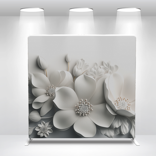 3D Flower Pillow Case Photo Booth Straight Backdrop Wall Cover With Stand For Birthday Party Photography Photo Shoot Studio Props