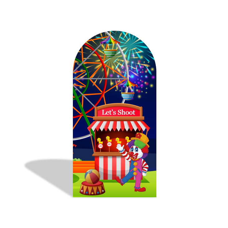 Circus Theme Birthday Baby Shower Party Background Arch Backdrop Wall Cloth Cover
