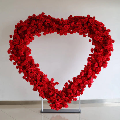 8ft Double Layer Shape Loop Flower Heart Backdrop Stand