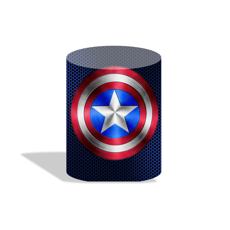 Avenger super hero theme  birthday party decoration round circle backdrop cover plinth cylinder pedestal cloth cover