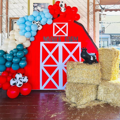 7x7ft Farm House Barn Arch Backdrop Wall Cover Stand For Birthday Baby Shower Party Decoration