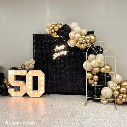 Black Sequin Shimmer Backdrop Wall Panels For Birthday Wedding Baby Shower Bridal
