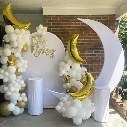 6.5ft Crescent Half Moon Shape Arch Backdrop Stand For Wedding Birthday Baby Shower