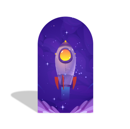 Galaxy Cartoon Birthday Baby Shower Party Arch Backdrop Wall Cloth Cover