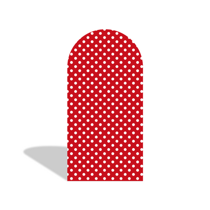 Red Minnie Baby Shower Birthday Party Arch Backdrop Wall Cloth Cover