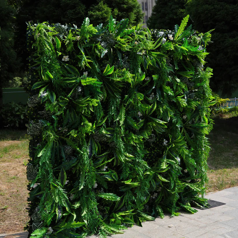 Handmade Artificial Cloth Curtain Tropical Green Palm Plant Wall For Birthday Baby Shower Wedding Backdrop Decoration Outdoor Event Party Decor Props