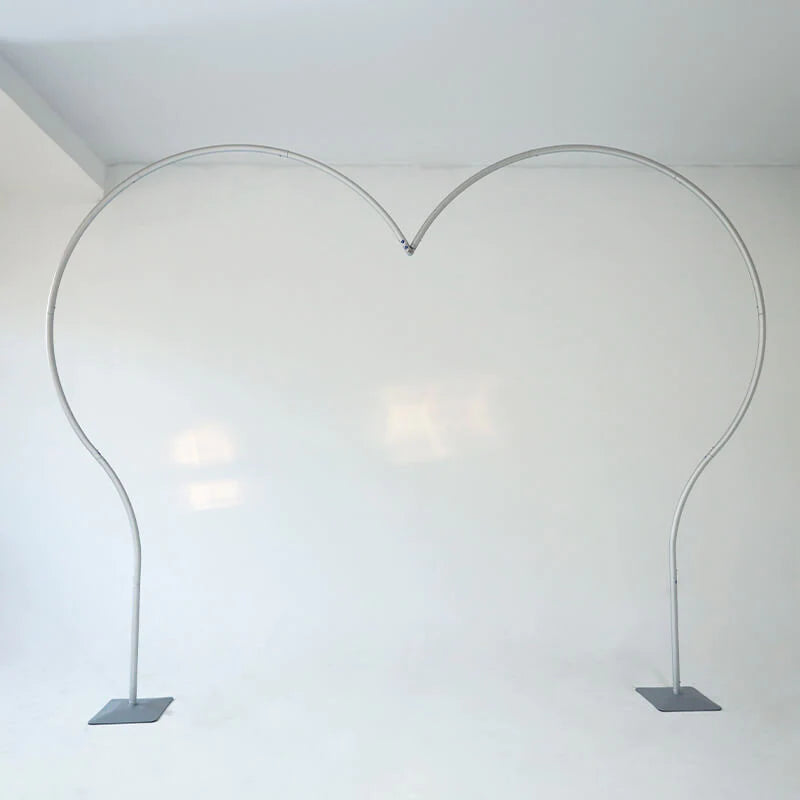 8.5x8.2ft Birthday Wedding Aluminum Heart Shape Balloon Arch Stand