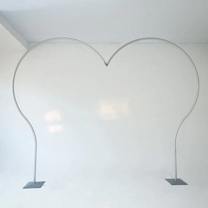 8.5x8.2ft Birthday Wedding Aluminum Heart Shape Balloon Arch Stand