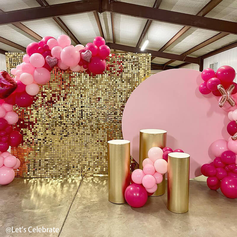 Light Gold Shimmer Sequin Backdrop Wall Panels For Birthday Wedding Baby Shower Bridal