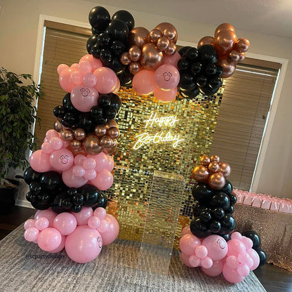 Light Gold Shimmer Sequin Backdrop Wall Panels For Birthday Wedding Baby Shower Bridal