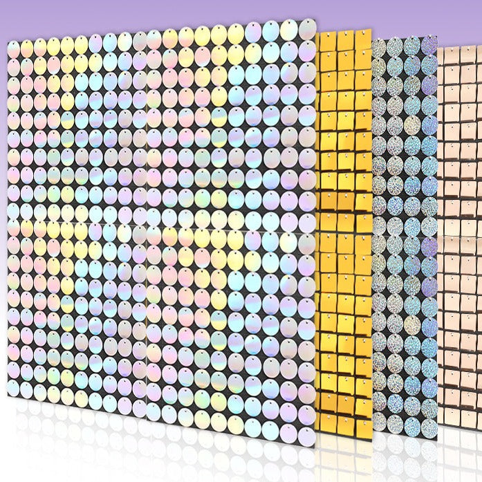 Shimmer Sequin Wall Birthday Party Photo Booth Backdrop- Various colors available Pink Gold Green Sliver White
