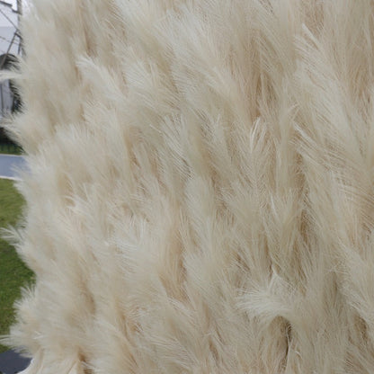 Handmade Artificial Fabric Rolling Up Curtain Reel Pampas Plant Flower Backdrop Wall For Birthday Wedding Decor