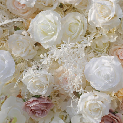 Handmade Artificial Cloth Curtain Silk Flower Wall Wedding Backdrop Decoration Outdoor Event Party Decor Props
