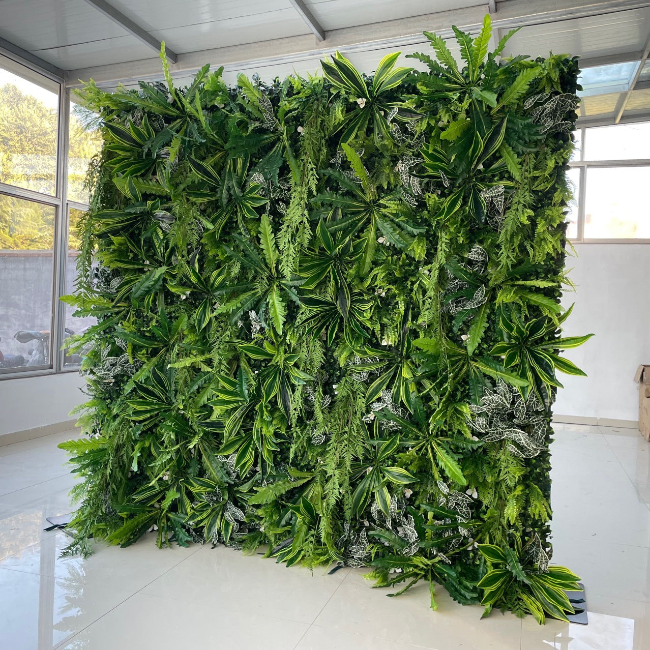 Handmade Artificial Cloth Curtain Tropical Green Palm Plant Wall For Birthday Baby Shower Wedding Backdrop Decoration Outdoor Event Party Decor Props