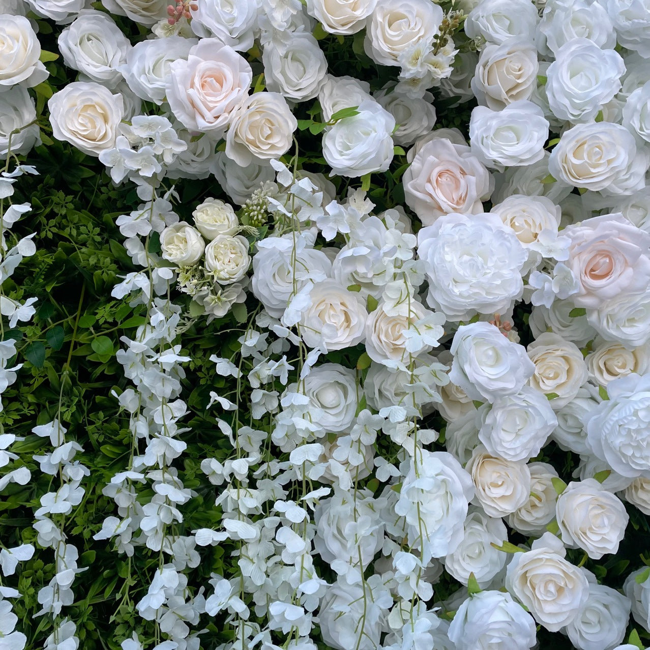 Handmade Artificial Cloth Curtain Silk Flower Wall For Birthday Wedding Backdrop Decoration Outdoor Event Party Decor Props