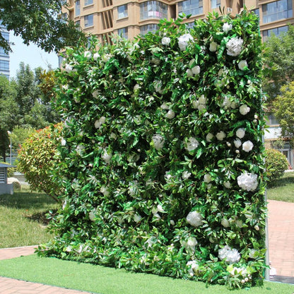 Rolling Up Cloth Curtain Silk Flower Wall For Birthday Wedding Backdrop Decoration Outdoor Event Party Decor Props